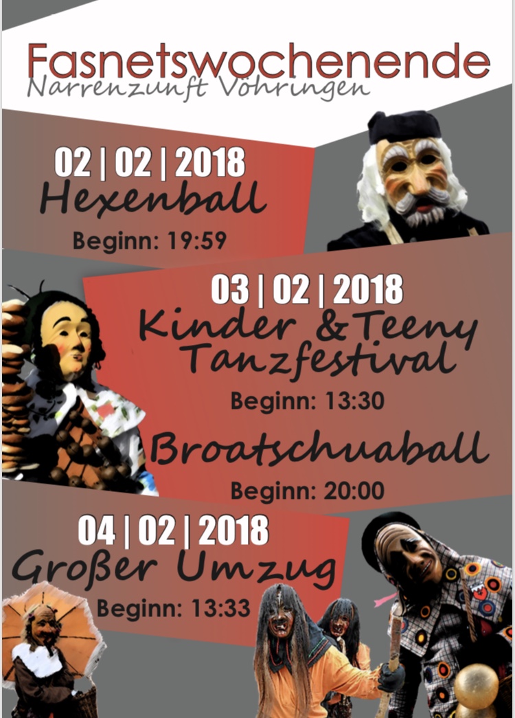 Fasnetswochenende in Vöhringen 2018